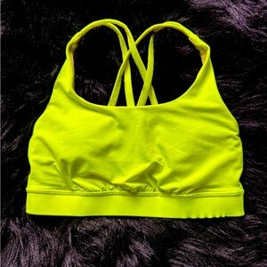 Size 4 sports bra, bright yellow